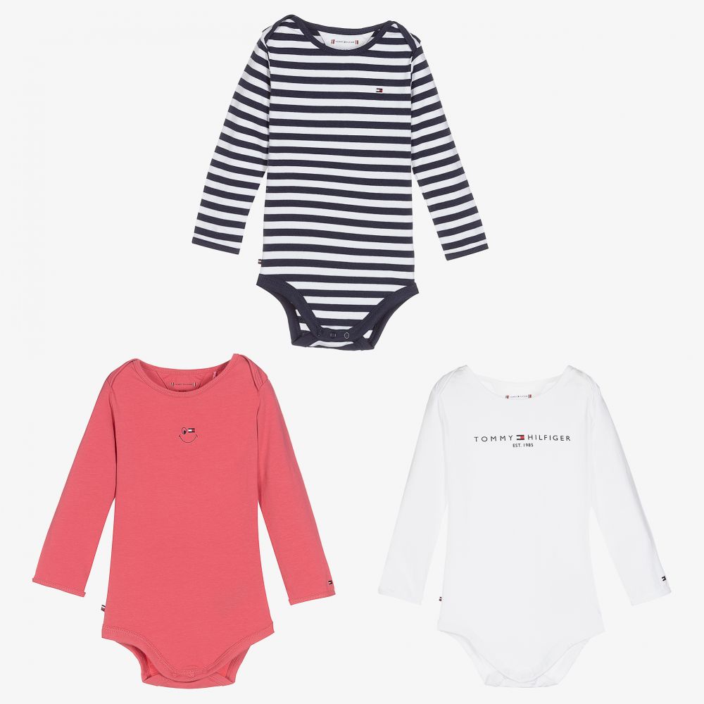 Tommy Hilfiger - Bodys en coton Bébé (x 3) | Childrensalon