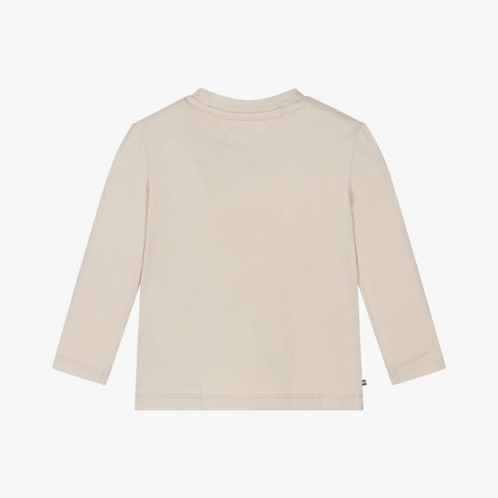 Tommy Hilfiger-Gentle Beige Baby Knit Tee | Childrensalon Outlet
