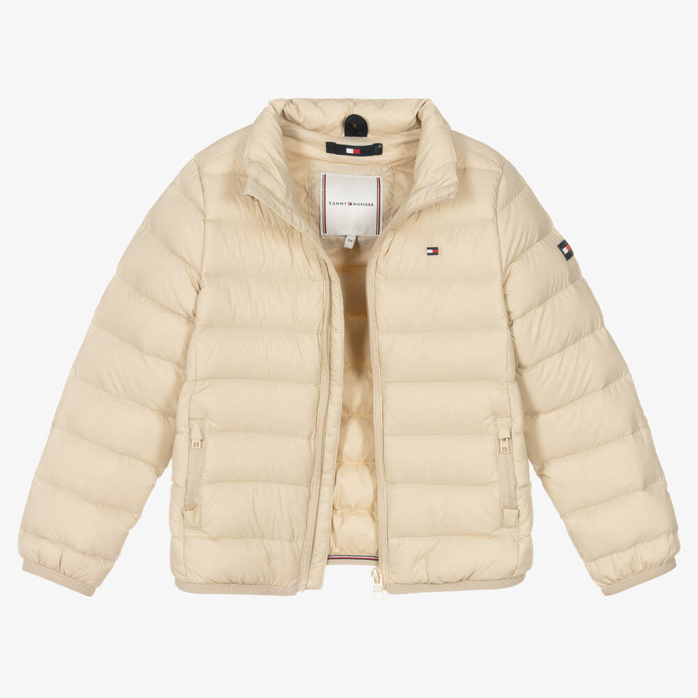 Tommy Hilfiger-Бежевый пуховик для девочек | Childrensalon Outlet