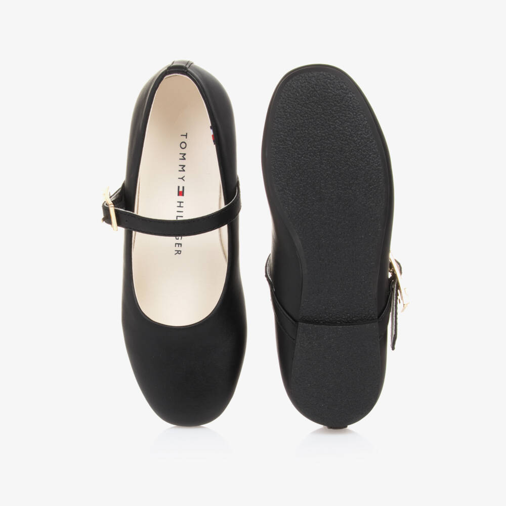 Tommy Hilfiger-Girls Black Ballet Flats | Childrensalon Outlet