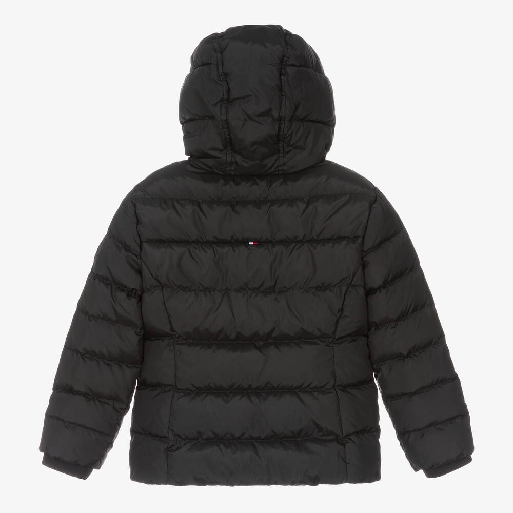 Tommy Hilfiger-Girls Black Down Padded Puffer Jacket | Childrensalon Outlet