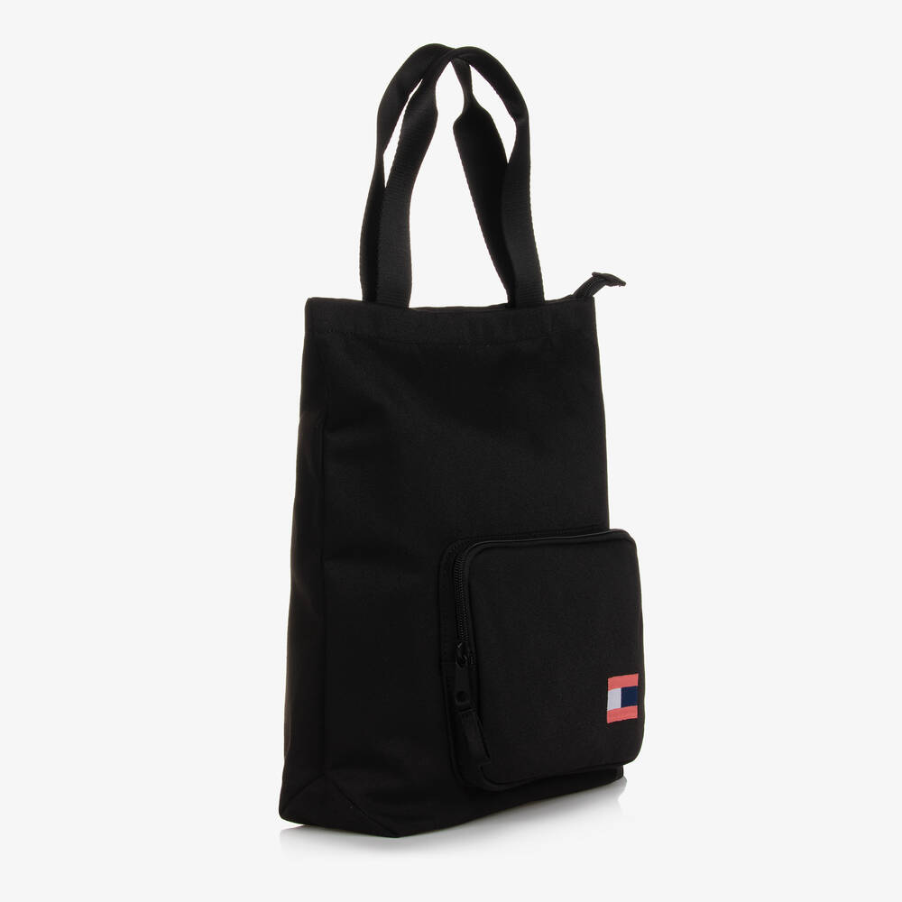 Tommy Hilfiger-Girls Black Flag Tote Bag (36cm) | Childrensalon Outlet