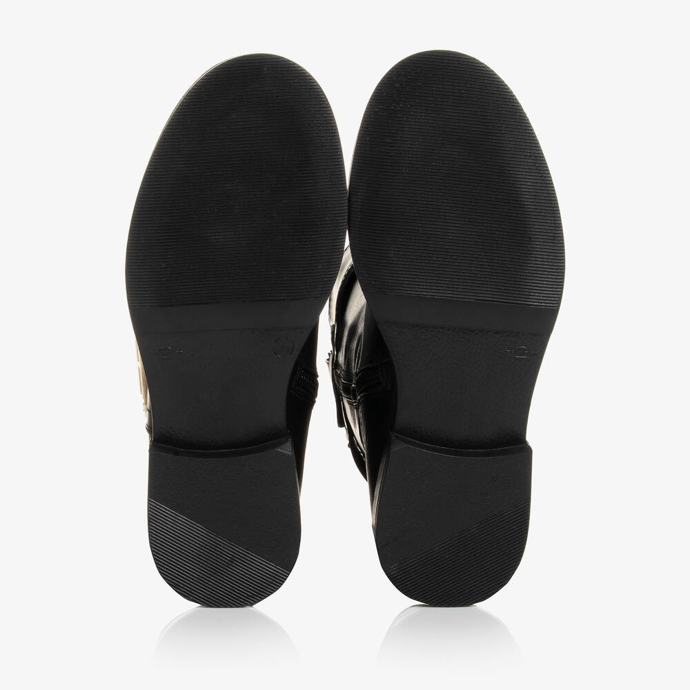 Tommy Hilfiger-Черные кожаные сапоги для девочек | Childrensalon Outlet