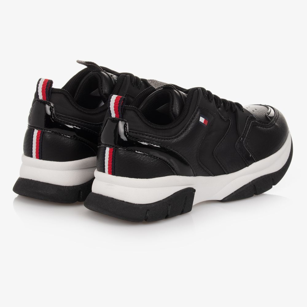 Tommy hilfiger store ladies black trainers