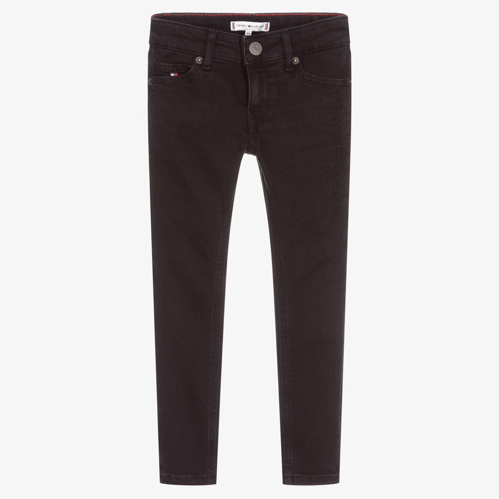 Tommy Hilfiger - Girls Black Skinny Denim Jeans | Childrensalon