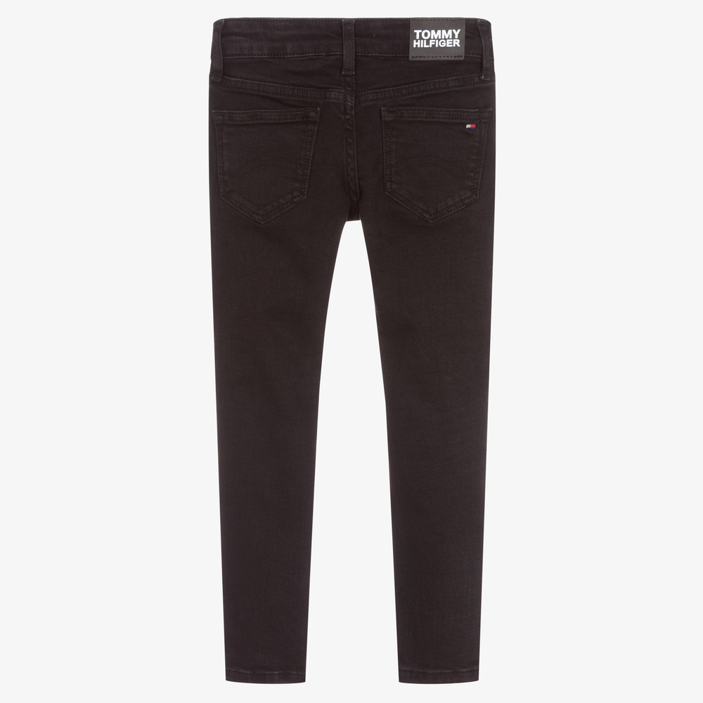 Tommy Hilfiger-Girls Black Skinny Denim Jeans | Childrensalon Outlet
