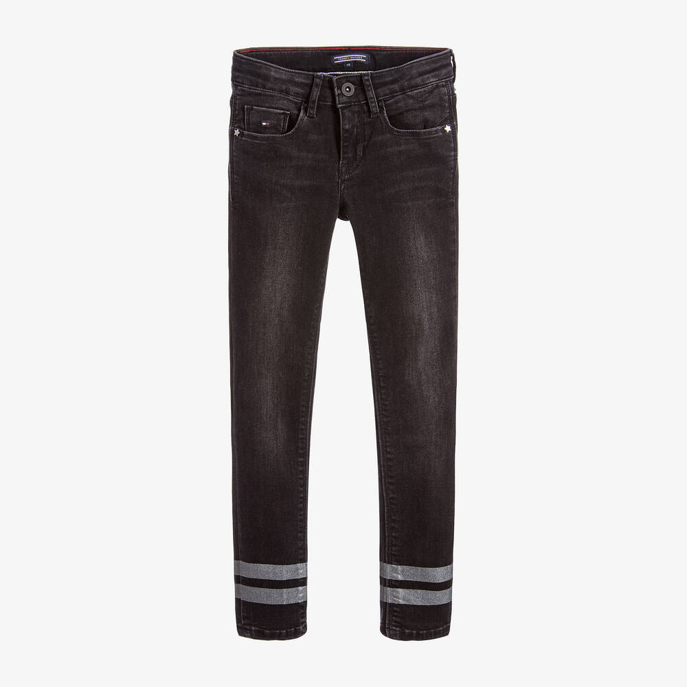 Tommy Hilfiger - Girls Black Skinny Fit Jeans | Childrensalon