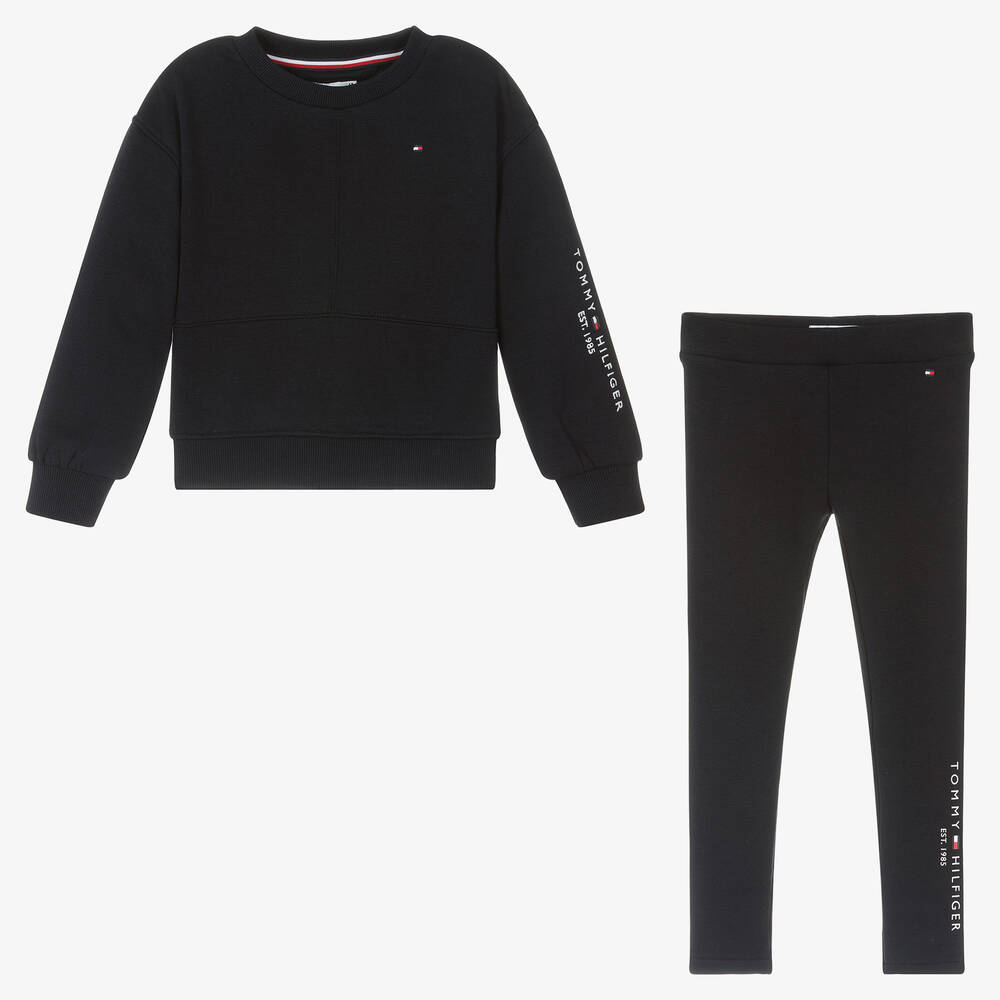 Tommy Hilfiger-Синий топ и легинсы из хлопка | Childrensalon Outlet