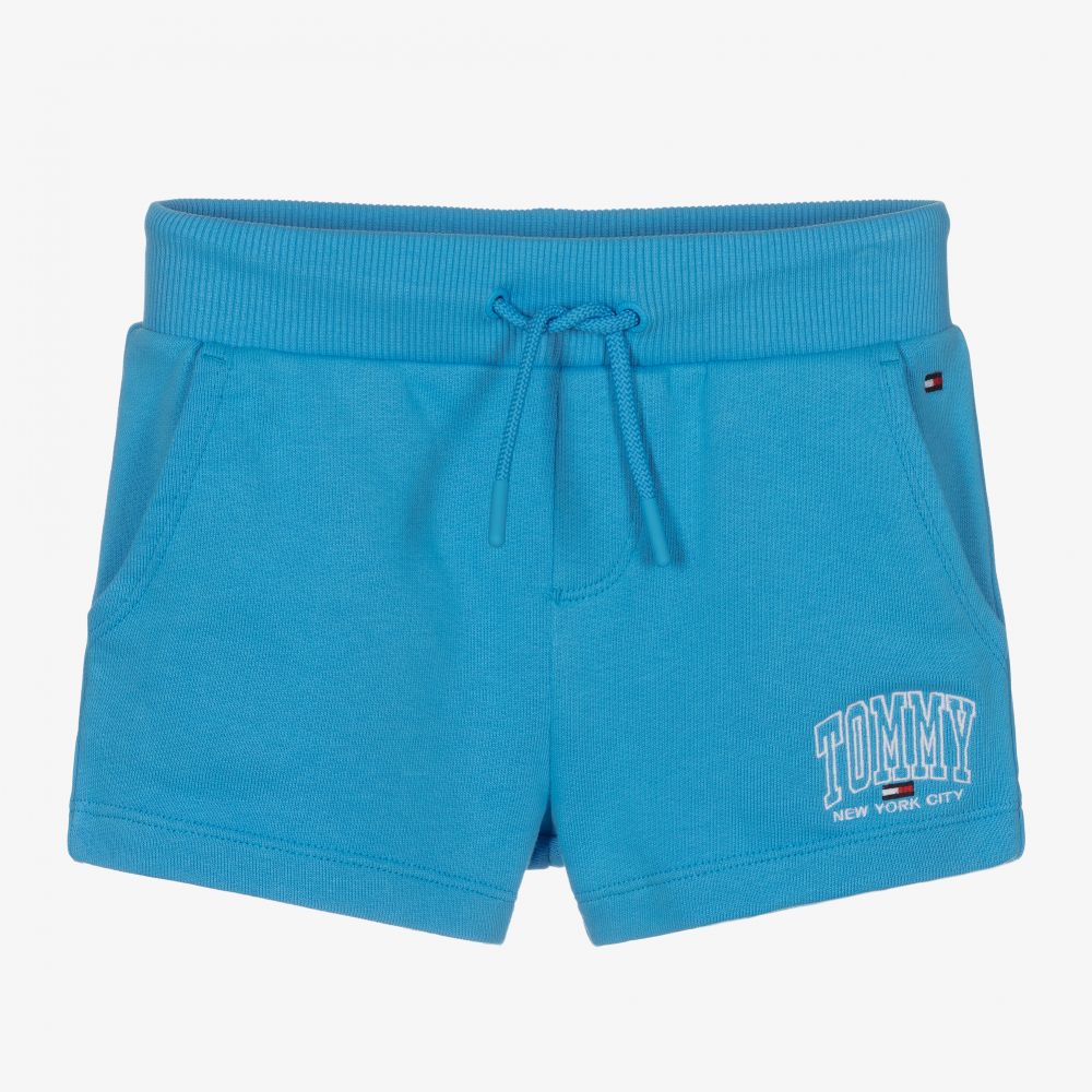 Tommy Hilfiger - Blaue Baumwollshorts für Mädchen  | Childrensalon