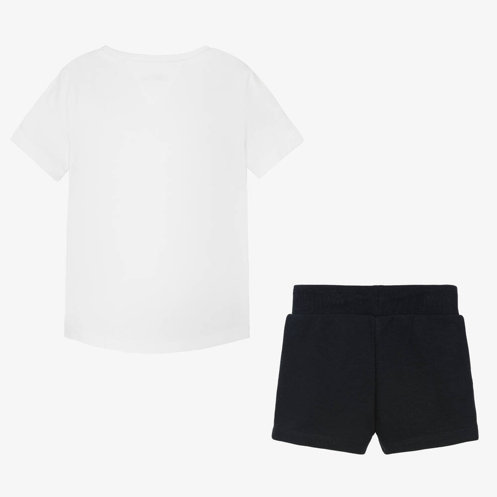 Tommy Hilfiger-طقم شورت قطن لون كحلي للبنات | Childrensalon Outlet