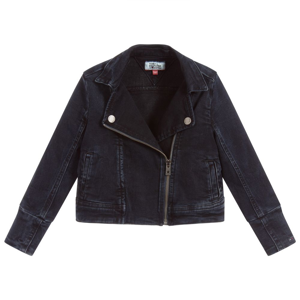 tommy hilfiger denim jacket black