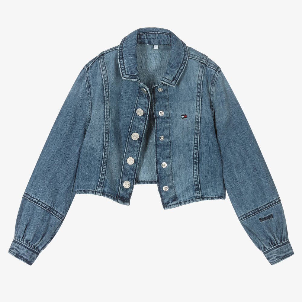 Tommy Hilfiger-Girls Blue Denim Shirt | Childrensalon Outlet
