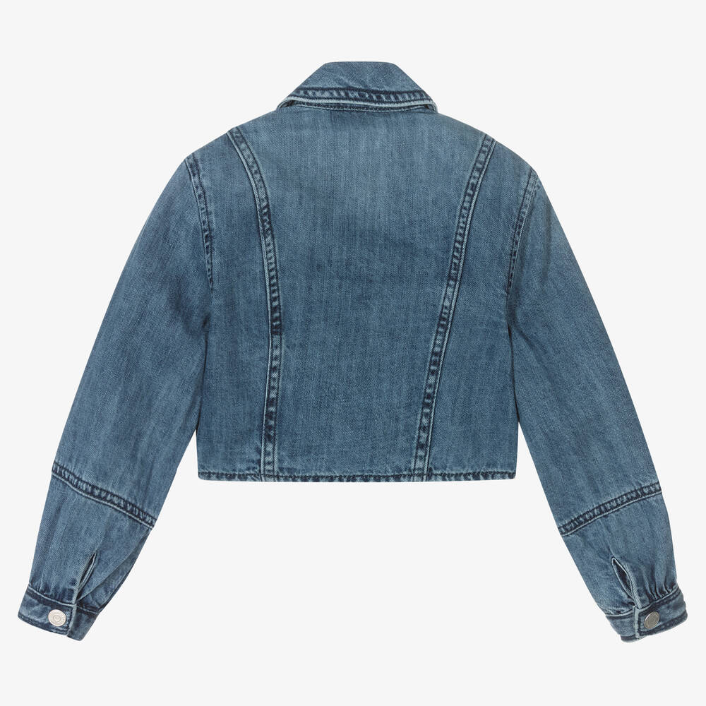 Tommy Hilfiger-Girls Blue Denim Shirt | Childrensalon Outlet