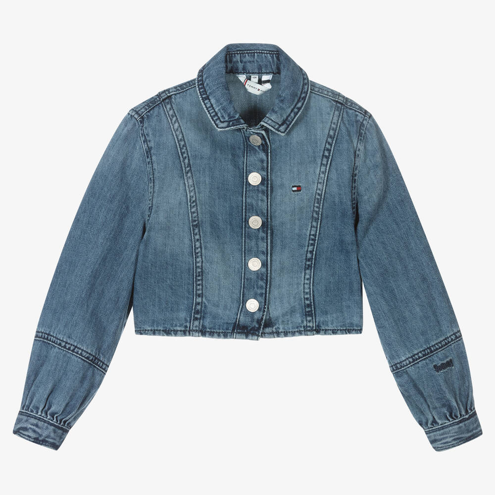 Tommy Hilfiger - Blaue Jeansjacke für Mädchen | Childrensalon