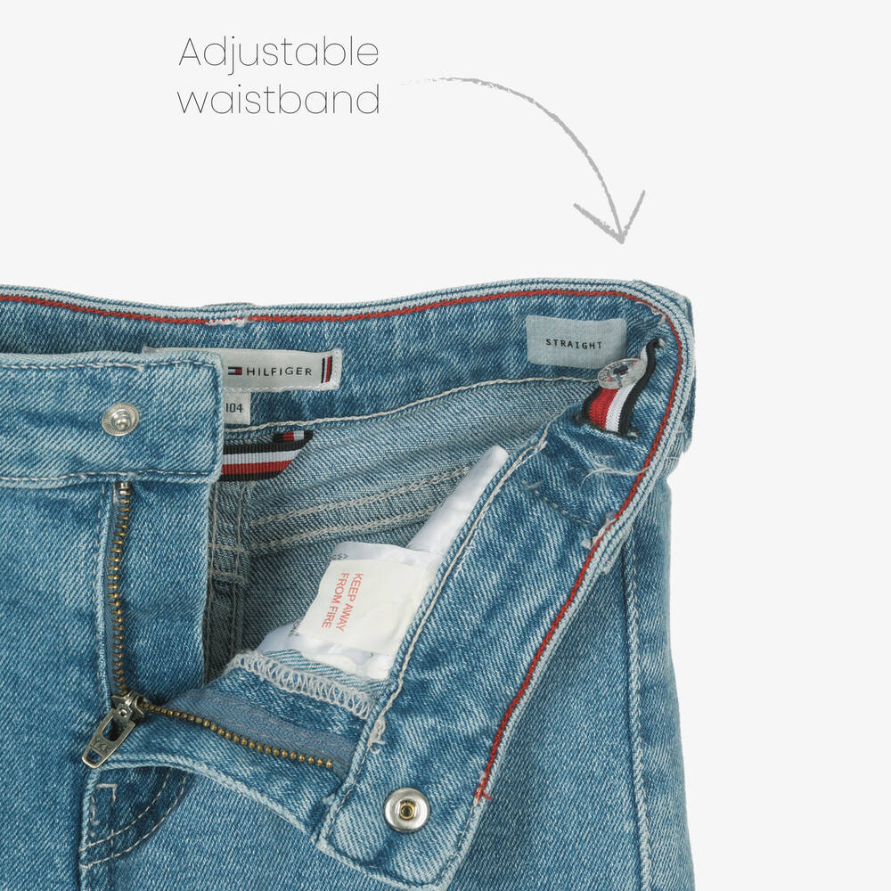 Tommy Hilfiger-Girls Blue Denim Skort | Childrensalon Outlet