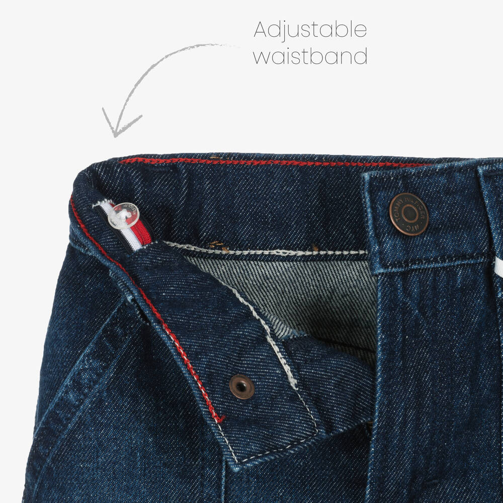 Tommy Hilfiger-Girls Blue Denim Straight Fit Jeans | Childrensalon Outlet