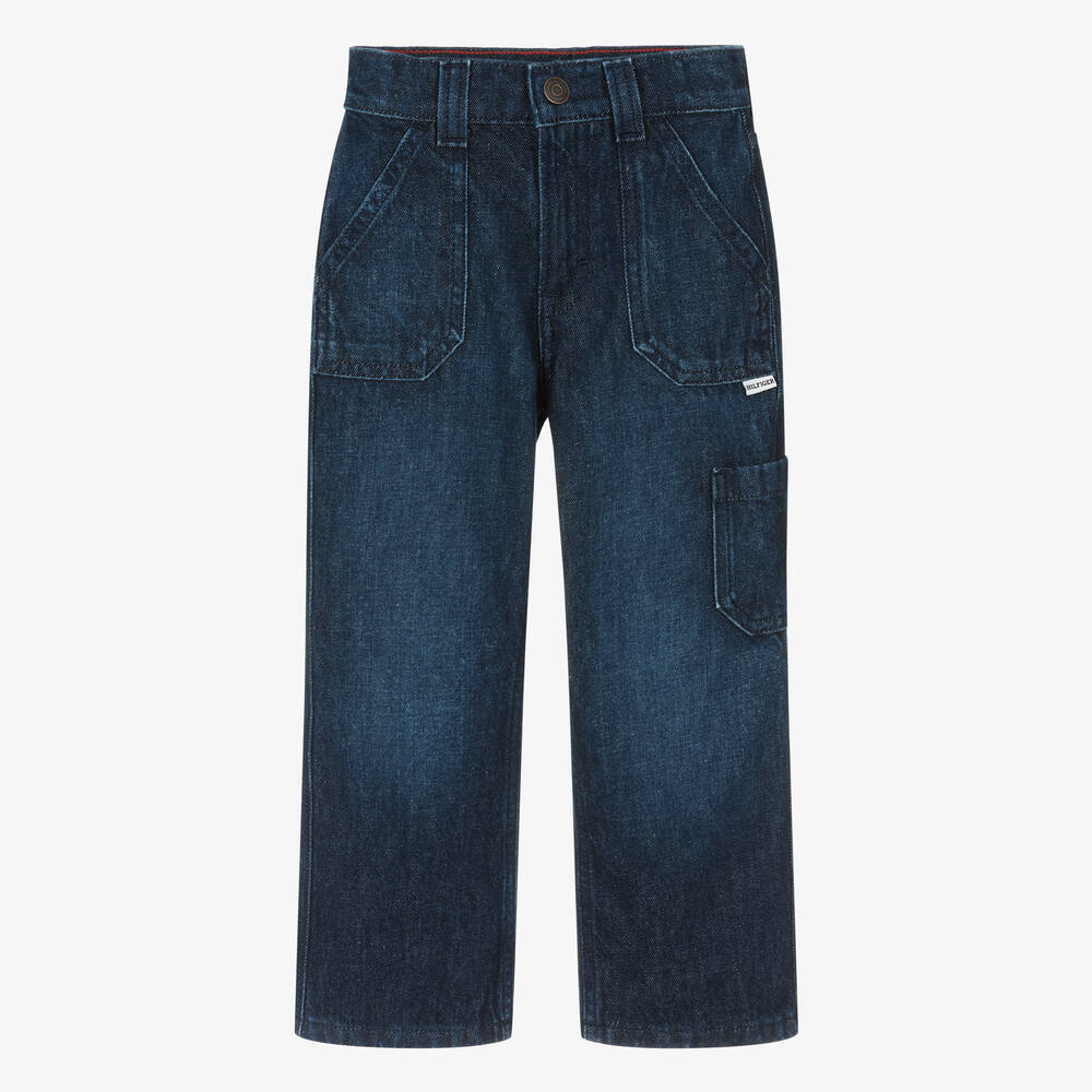 Tommy Hilfiger-جينز قطن دنيم لون أزرق للبنات | Childrensalon Outlet
