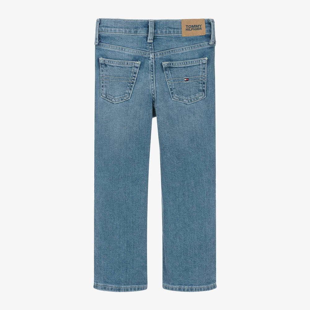 Tommy Hilfiger-Girls Blue Denim Wide-Leg Mabel Jeans | Childrensalon Outlet