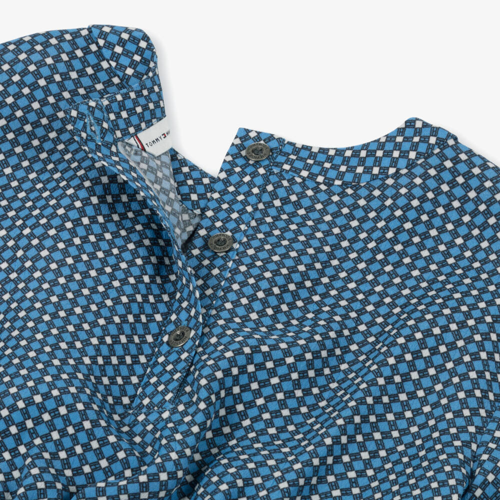 Tommy Hilfiger-Girls Blue Flag Print Dress | Childrensalon Outlet