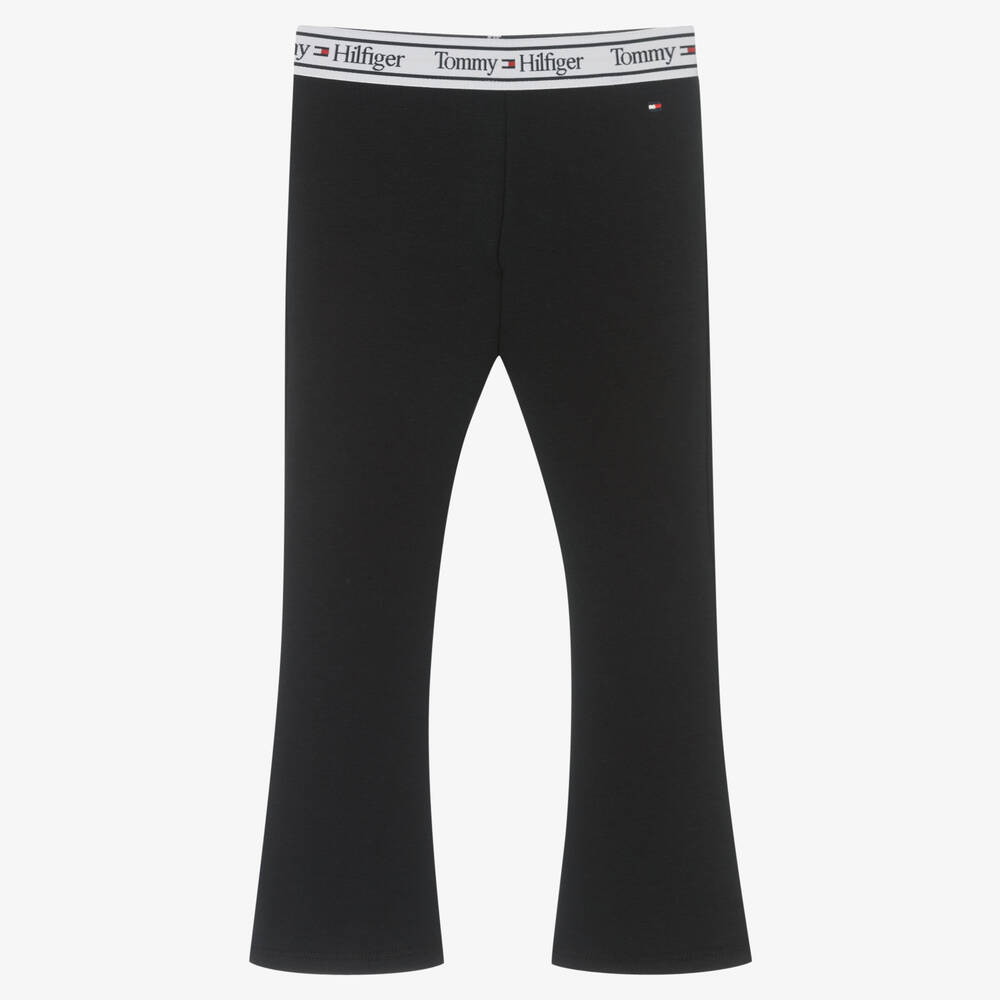 Tommy Hilfiger - Legging bleu évasé en coton fille | Childrensalon