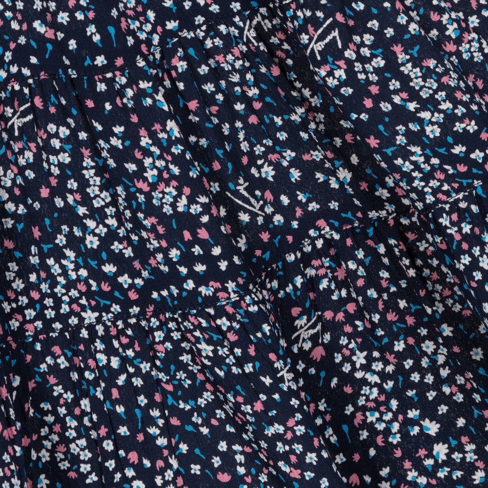 Tommy Hilfiger-Girls Blue Floral Logo Skirt | Childrensalon Outlet