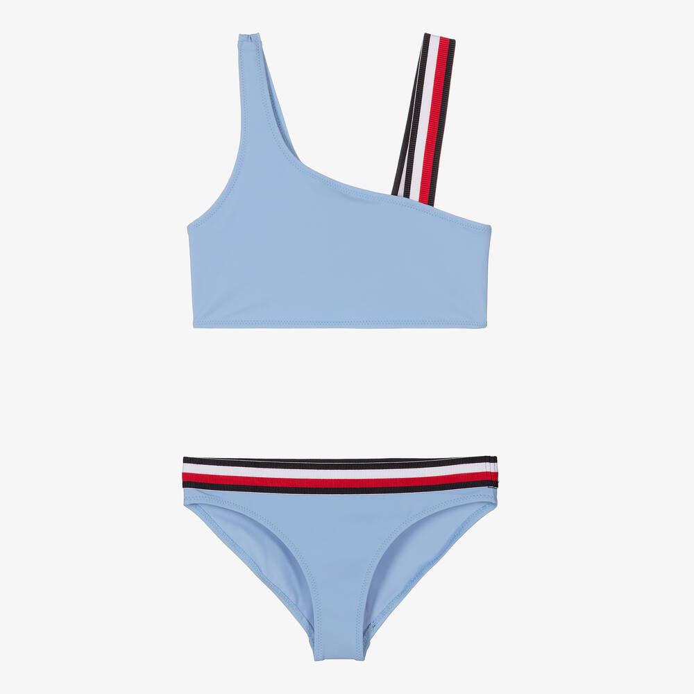 Tommy Hilfiger - Girls Blue Logo Bikini | Childrensalon