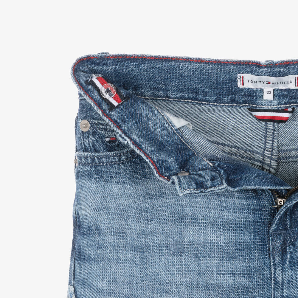 Tommy Hilfiger-Girls Blue Mabel Wide-Leg Jeans | Childrensalon Outlet