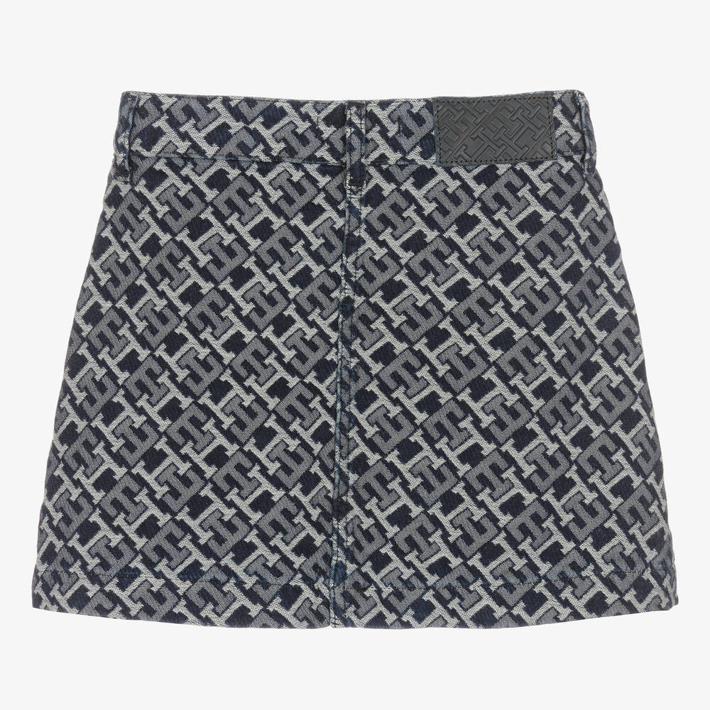 Tommy Hilfiger-Синяя джинсовая юбка с принтом-монограммой | Childrensalon Outlet