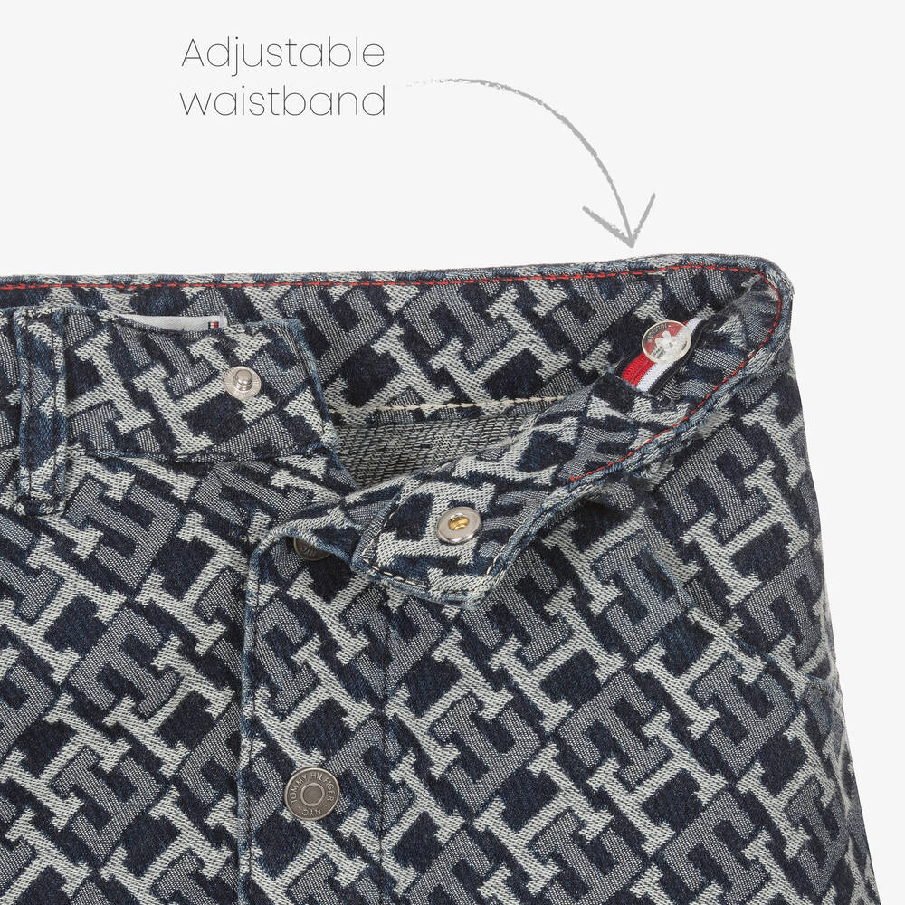 Tommy Hilfiger-Синяя джинсовая юбка с принтом-монограммой | Childrensalon Outlet