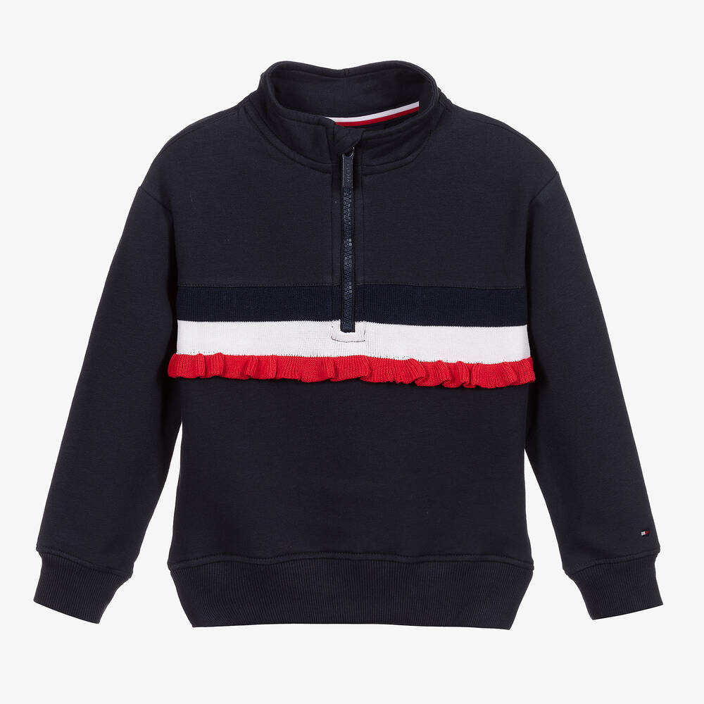 Tommy Hilfiger-Girls Blue Organic Cotton Top | Childrensalon Outlet