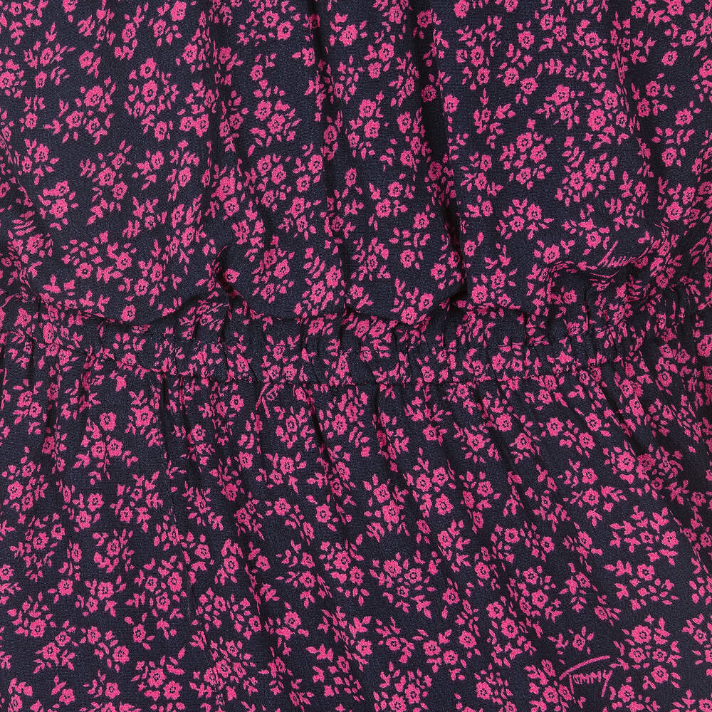 Tommy Hilfiger-Girls Blue & Pink Floral Crêpe Dress | Childrensalon Outlet