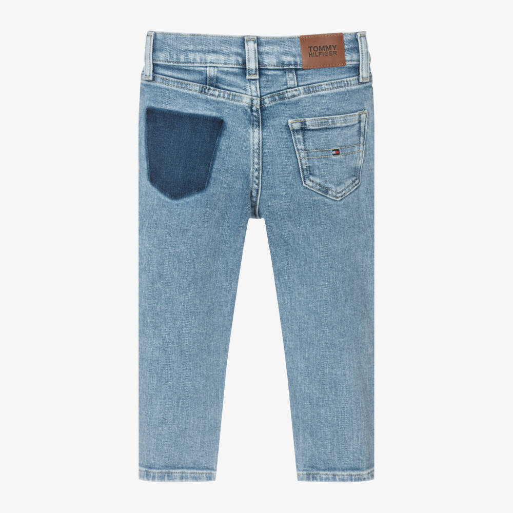 Tommy Hilfiger-Girls Blue Tapered Denim Jeans | Childrensalon Outlet