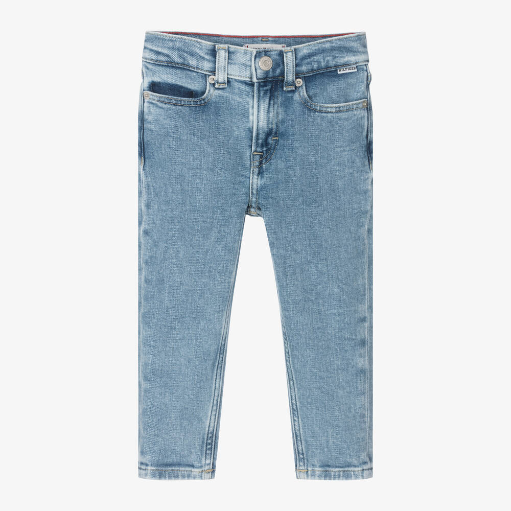Tommy Hilfiger-Girls Blue Tapered Denim Jeans | Childrensalon Outlet