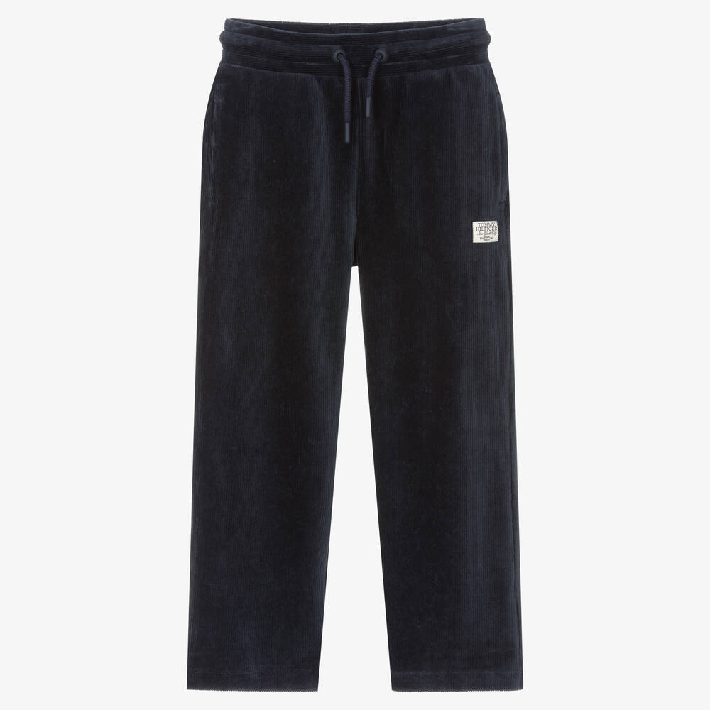 Tommy Hilfiger - Pantalon bleu en velours fille | Childrensalon