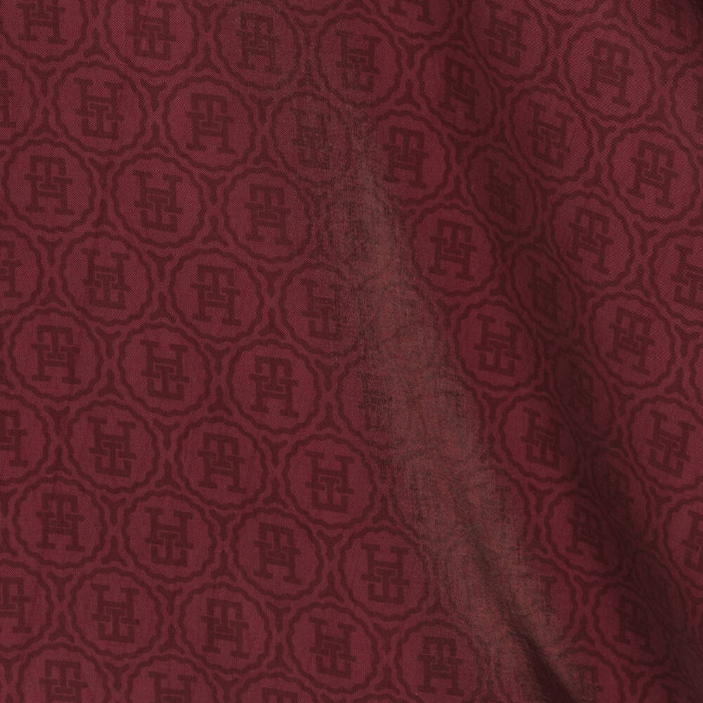 Tommy Hilfiger-Girls Burgundy Red Satin Ruffle Dress | Childrensalon Outlet