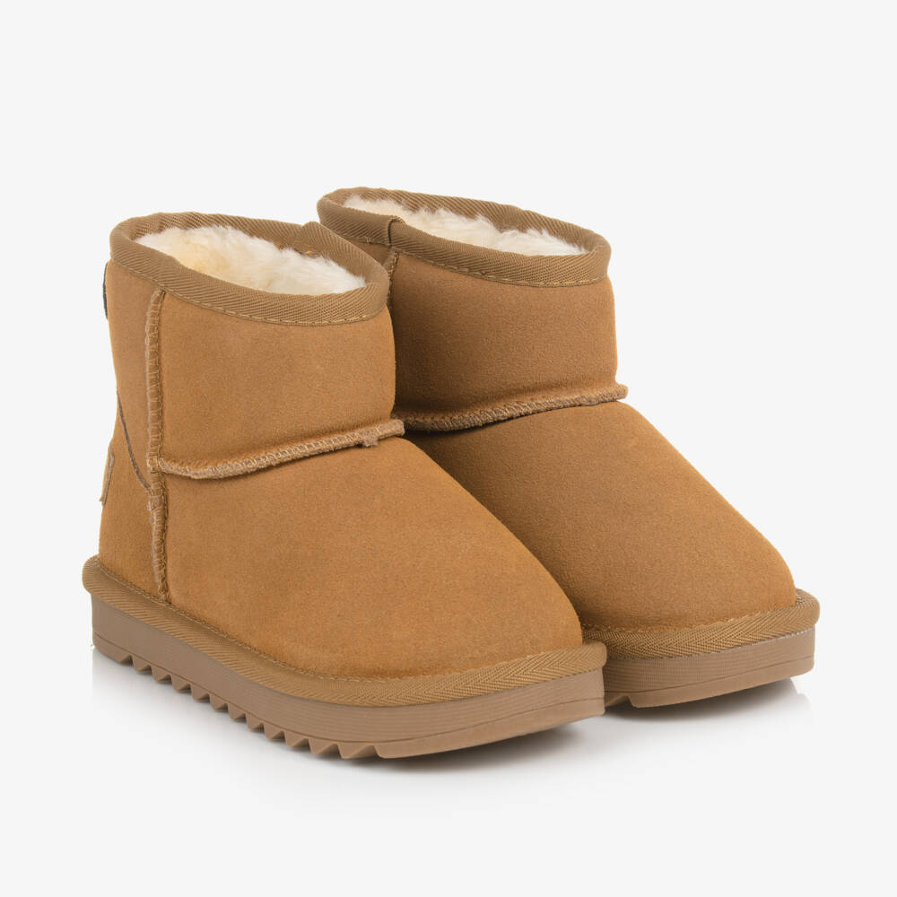 Tommy Hilfiger-بوتات فرو شامواه بلون الجمل للبنات | Childrensalon Outlet