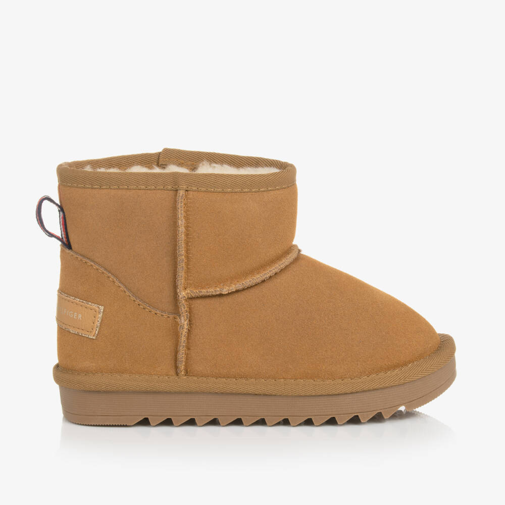 Tommy Hilfiger-بوتات فرو شامواه بلون الجمل للبنات | Childrensalon Outlet