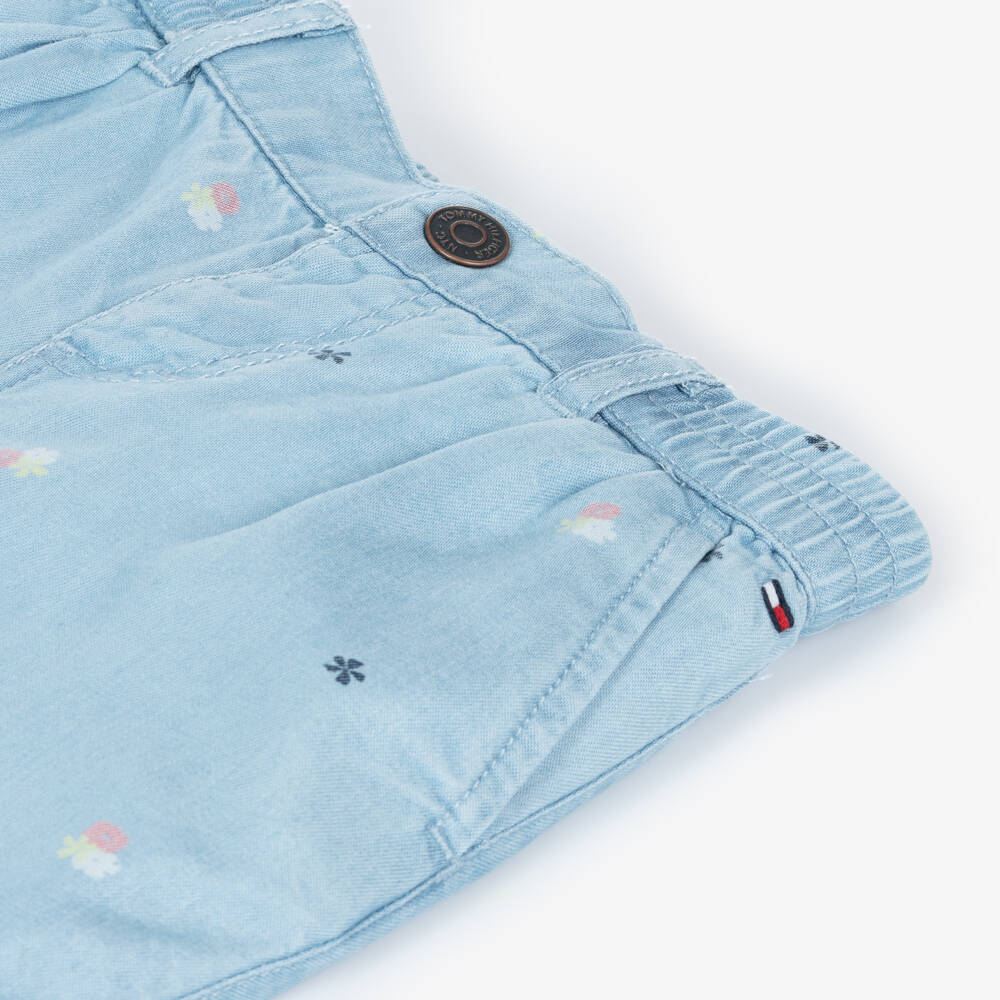 Tommy Hilfiger-Girls Chambray Floral Trousers | Childrensalon Outlet