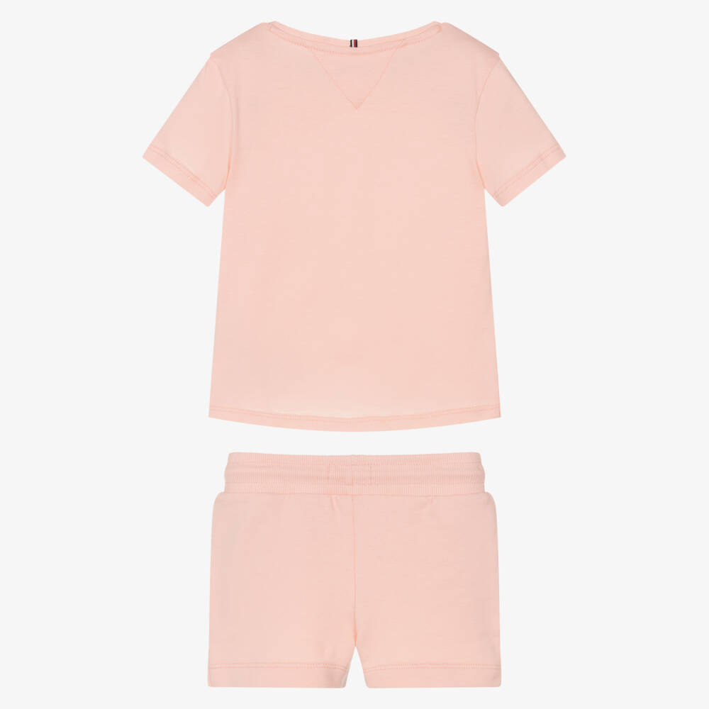 Tommy Hilfiger-Girls Coral Cotton Tee & Shorts Pair | Childrensalon Outlet