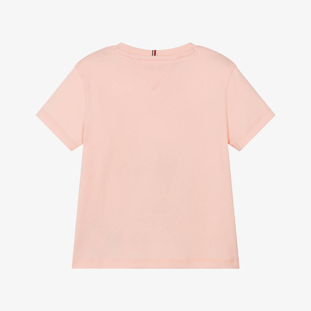 Tommy Hilfiger-Girls Coral Cotton Tee with Vibrant Logo | Childrensalon Outlet
