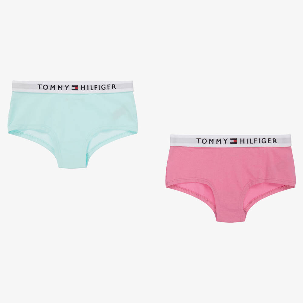 Tommy Hilfiger - Girls Cotton Knickers (2 Pack) | Childrensalon