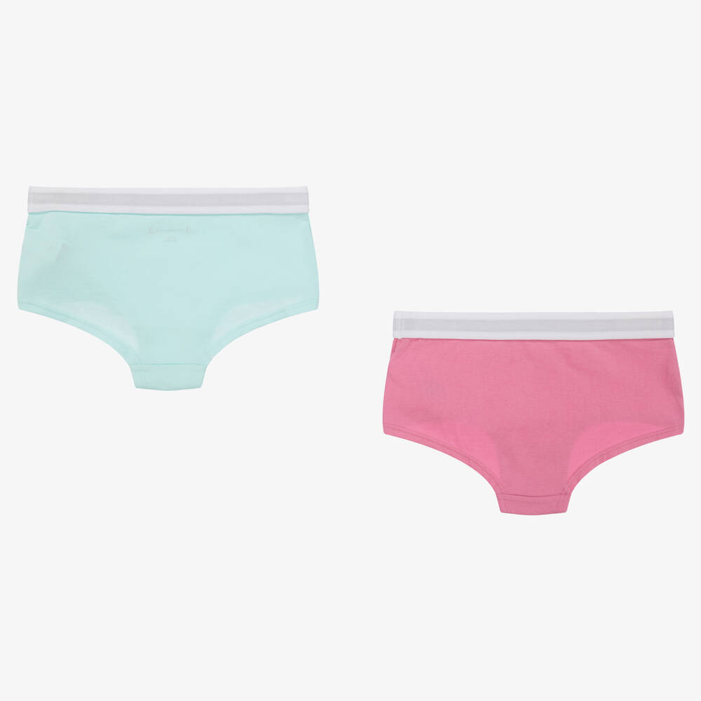 Tommy Hilfiger-Girls Cotton Knickers (2 Pack) | Childrensalon Outlet