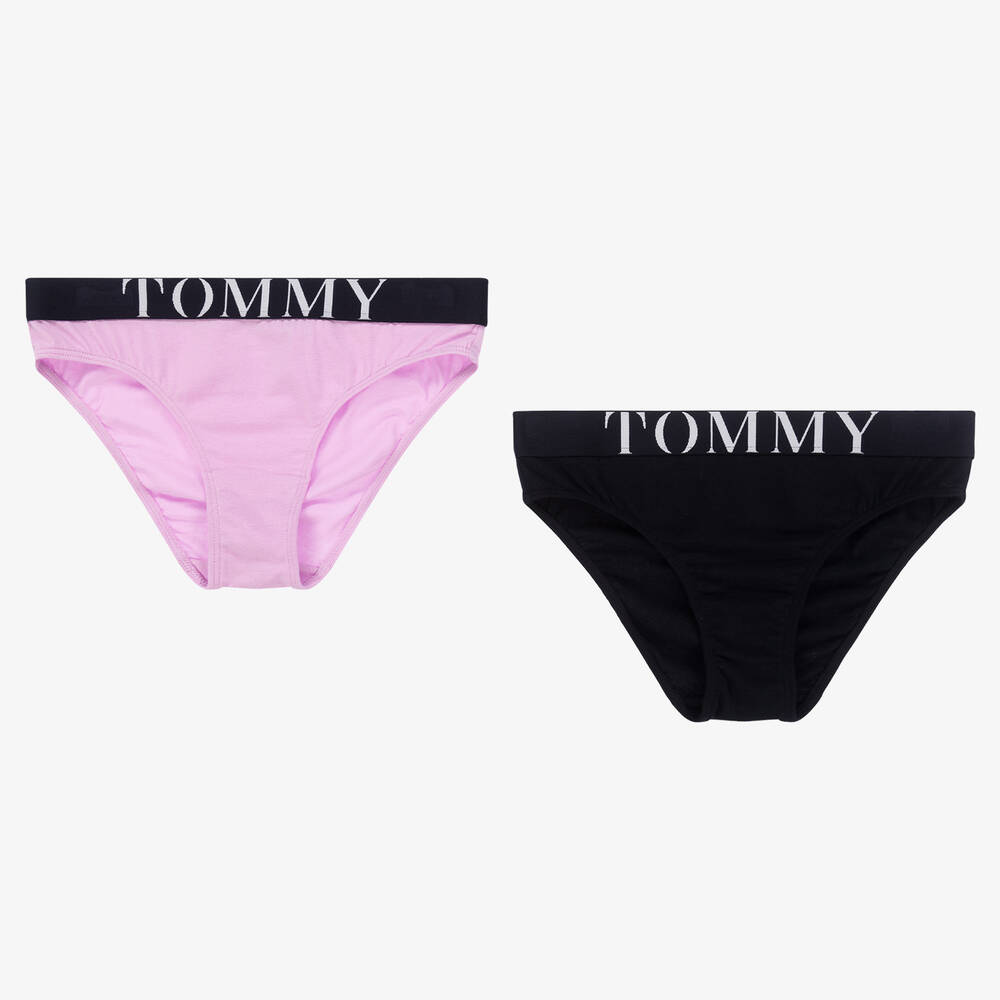 Tommy Hilfiger - Girls Cotton Knickers (2 Pack) | Childrensalon