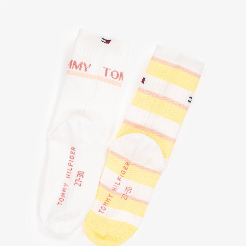 Tommy Hilfiger-Girls Cotton Striped Socks Duo | Childrensalon Outlet