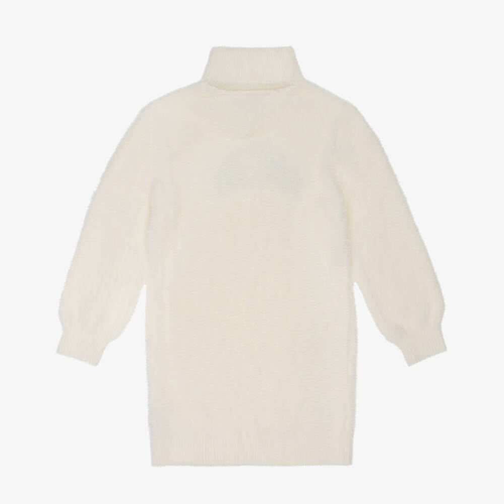 Tommy Hilfiger-Girls Cozy Ivory Knit Frock | Childrensalon Outlet