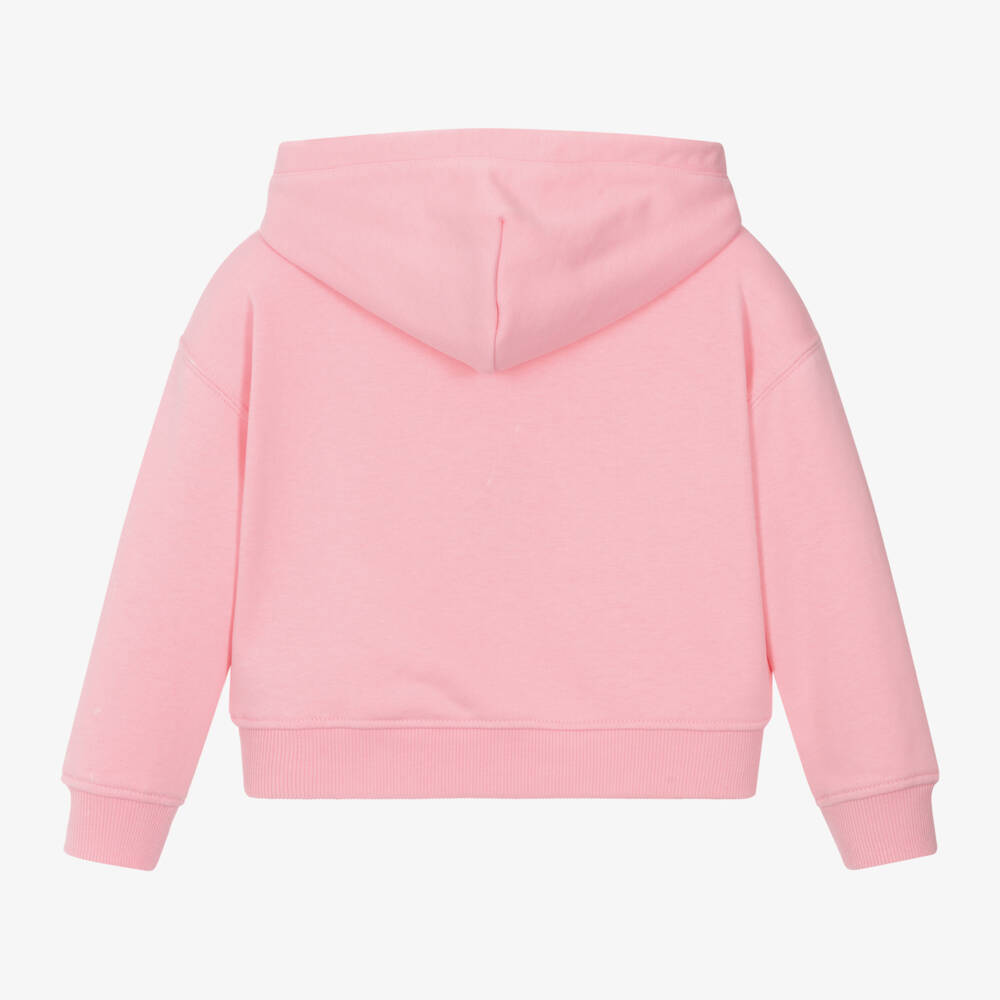 Tommy Hilfiger-Girls Cozy Pink Jersey Hoodie | Childrensalon Outlet