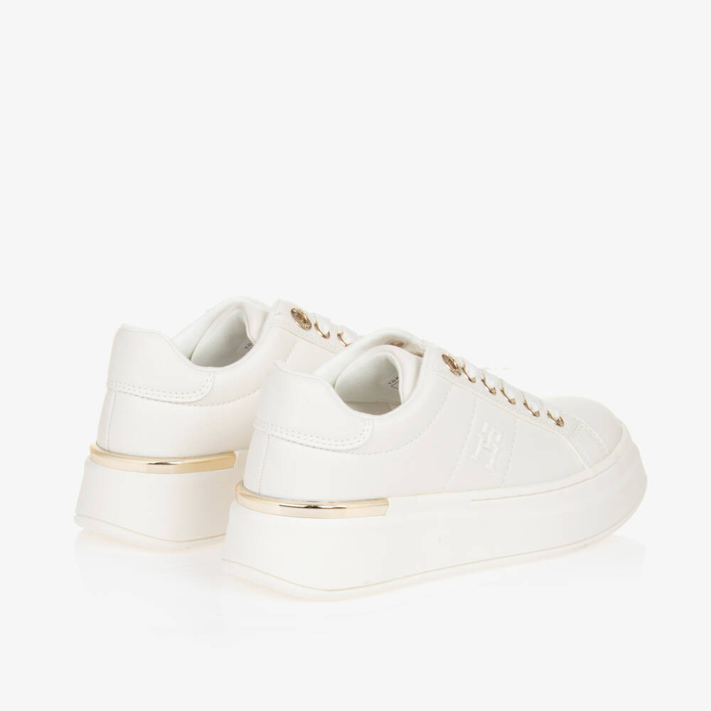 Tommy Hilfiger-Girls Cream Lace-Up Shoes | Childrensalon Outlet