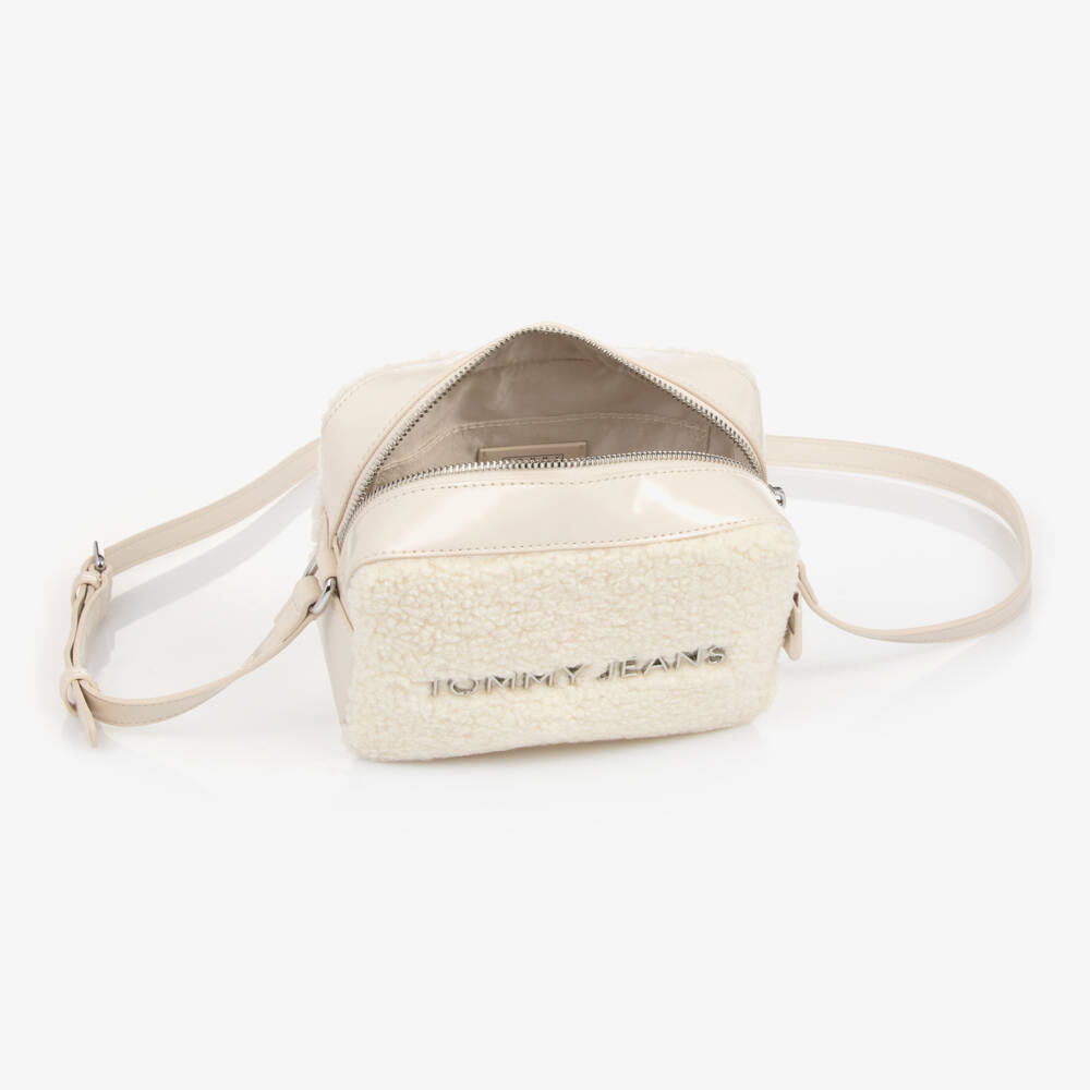 Tommy Hilfiger-Girls Cream Sherpa Fleece Bag | Childrensalon Outlet