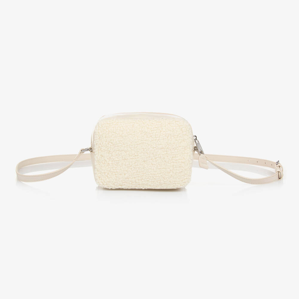 Tommy Hilfiger-Girls Cream Sherpa Fleece Bag | Childrensalon Outlet