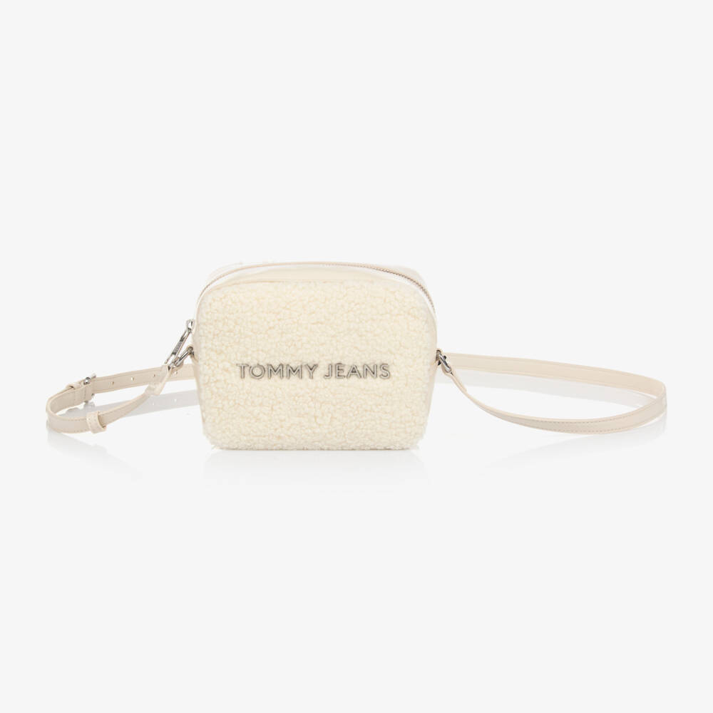 Tommy Hilfiger-Girls Cream Sherpa Fleece Bag | Childrensalon Outlet